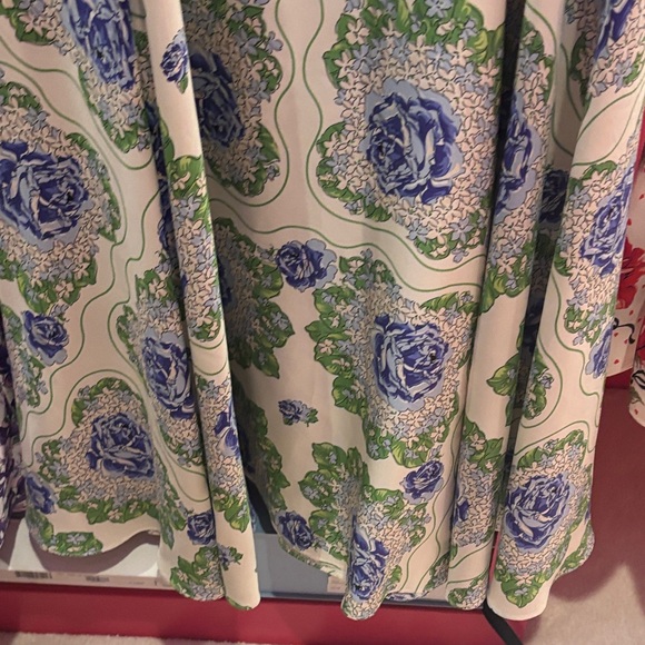 Rodarte Blue and Green Floral Maxi Dress - Picture 9 of 12